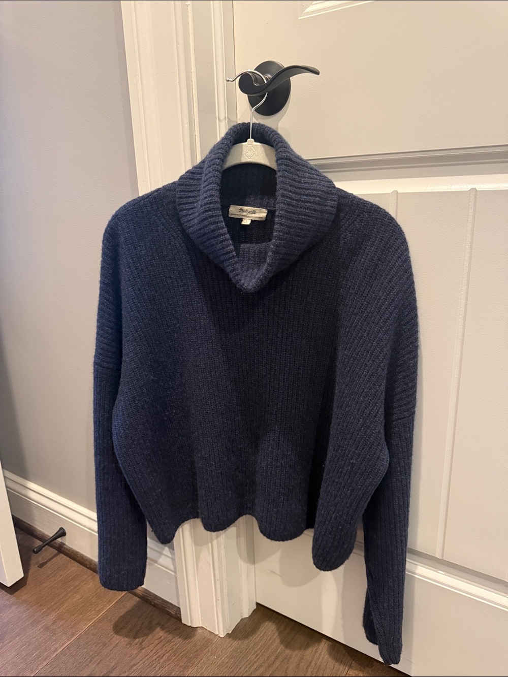 Madewell Navy Cowl Neck Turtleneck Sweater